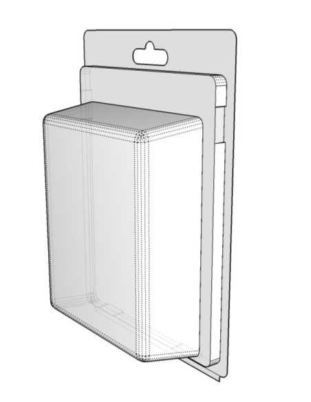 Blister amb autotancament 110x90x30 mm - Pack 420 unit.