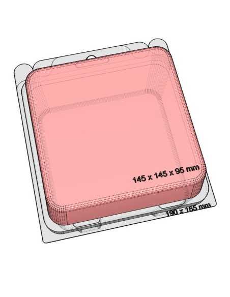 Blister autocierre 145x145x95 mm - Pack 130 uds.