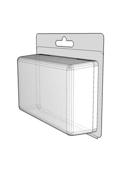 Blister amb autotancament 65x105x25 mm - Pack 650 unit.