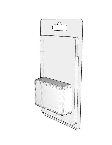 Blister amb autotancament 38x56x16 mm - Pack 350 unit.