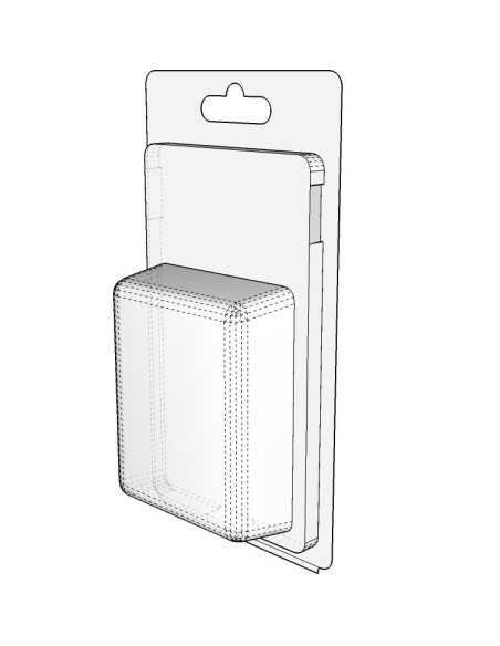 Blister amb autotancament 70x55x20 mm - Pack 350 unit.