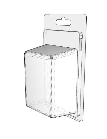 Blister amb autotancament 85x60x40 mm - Pack 400 unit.