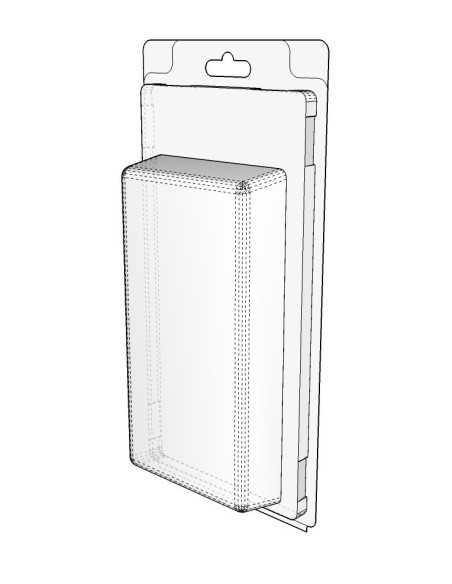 Blister amb autotancament 155x80x25 mm - Pack 280 unit.