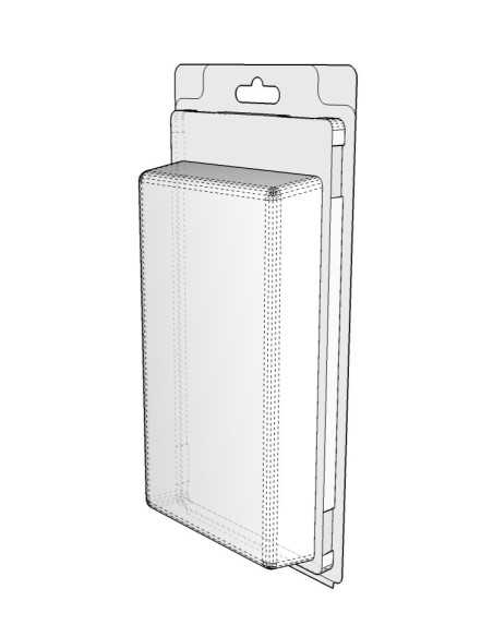 Blister amb autotancament 165x90x25 mm - Pack 330 unit.