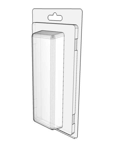 Blister amb autotancament 140x45x20 mm - Pack 300 unit.