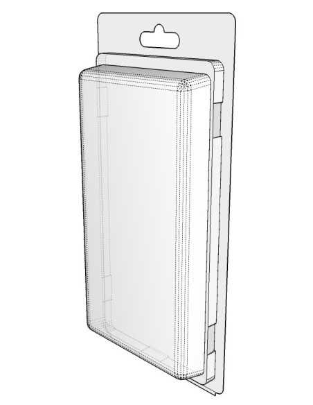 Blister amb autotancament 145x77x15 mm - Pack 300 unit.