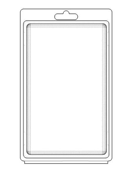 Blister amb autotancament 145x90x30 mm - Pack 260 unit.