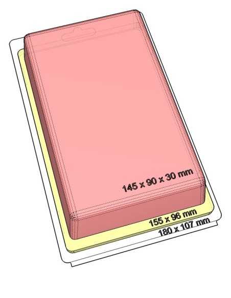 Blister autocierre 145x90x30 mm - Pack 260 uds.