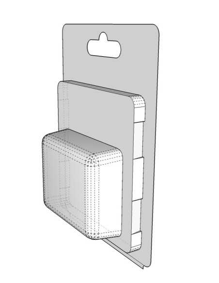 Blister amb autotancament 50x40x15 mm - Pack 500 unit.