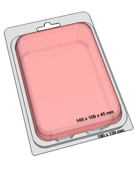 Blister autocierre 147x107x45 mm - Pack 200 uds.