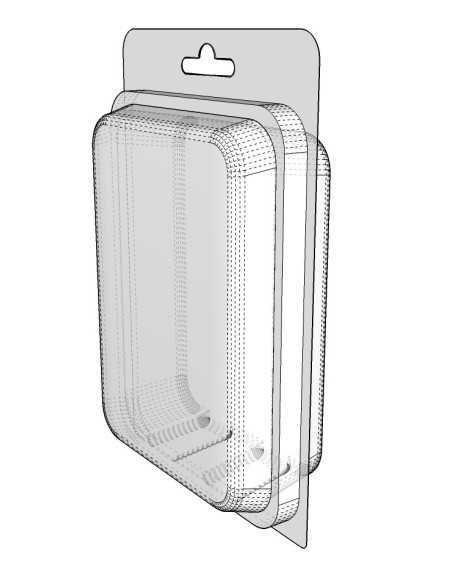 Blister amb autotancament 147x107x45 mm - Pack 200 unit.