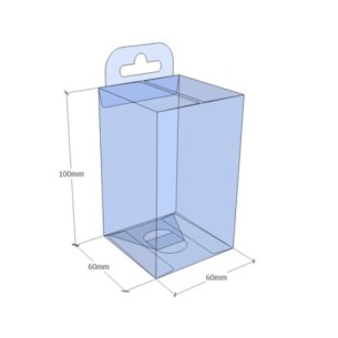 Caixa transparent plegable 100x60x60 mm - Pack 500 unit.