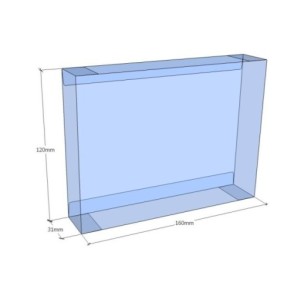 Caixa transparent plegable 120x160x31 mm - Pack 500 unit.