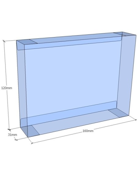 Caja transparente plegable 120x160x31 mm - Pack 500 uds.