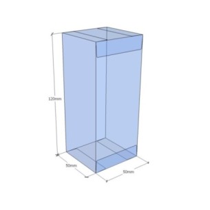 Caixa transparent plegable 120x50x50 mm - Pack 500 unit.