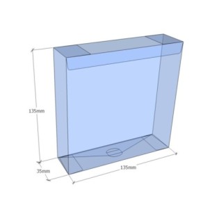 Caixa transparent plegable 135x135x35 mm - Pack 500 unit.