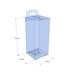 Caixa transparent plegable 140x60x60 mm - Pack 500 unit.