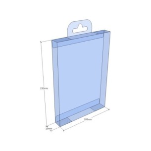 Caixa transparent plegable 150x105x15 mm - Pack 500 unit.