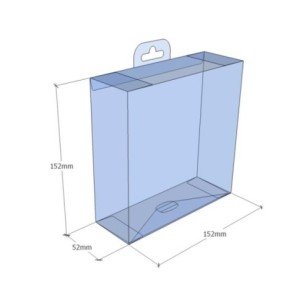 Caixa transparent plegable 152x152x52 mm - Pack 500 unit.