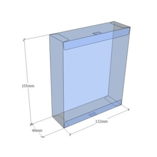 Caixa transparent plegable 155x132x40 mm - Pack 500 unit.