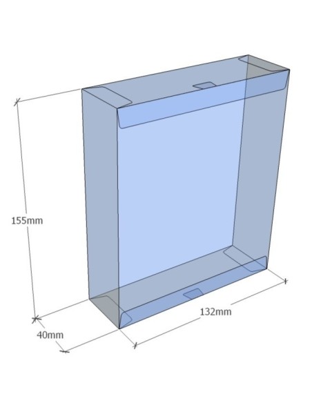 Caixa transparent plegable 155x132x40 mm - Pack 500 unit.