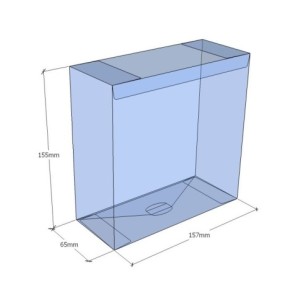 Caixa transparent plegable 155x157x65 mm - Pack 500 unit.