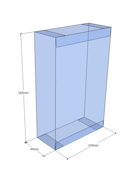 Caja transparente plegable 165x104x44 mm - Pack 500 uds.