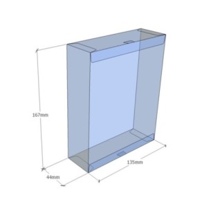 Caixa transparent plegable 167x135x44 mm - Pack 500 unit.