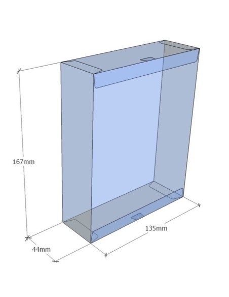 Caja transparente plegable 167x135x44 mm - Pack 500 uds.