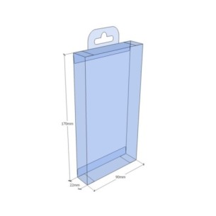 Caja transparente plegable 170x90x22 mm - Pack 500 uds.