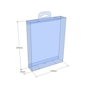 Caixa transparent plegable 180x140x30 mm - Pack 500 unit.