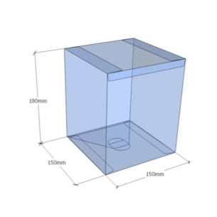 Caixa transparent plegable 180x150x150 mm - Pack 500 unit.