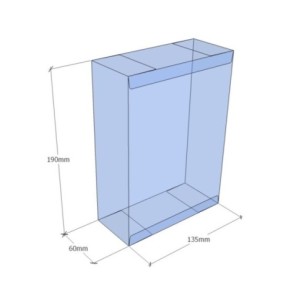 Caixa transparent plegable 190x135x60 mm - Pack 500 unit.