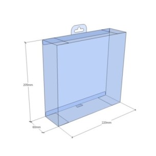 Caixa transparent plegable 205x220x60 mm - Pack 500 unit.