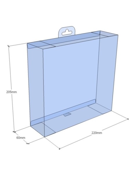 Caixa transparent plegable 205x220x60 mm - Pack 500 unit.