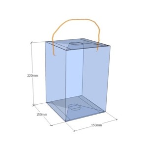 Caixa transparent plegable 220x150x150 mm - Pack 500 unit.