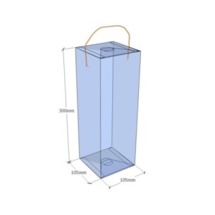 Caixa transparent plegable 300x105x105 mm - Pack 500 unit.