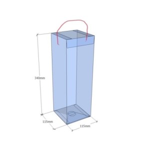 Caixa transparent plegable 340x115x115 mm - Pack 500 unit.