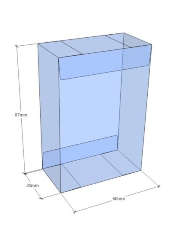 Caja transparente plegable 87x60x30 mm - Pack 500 uds.