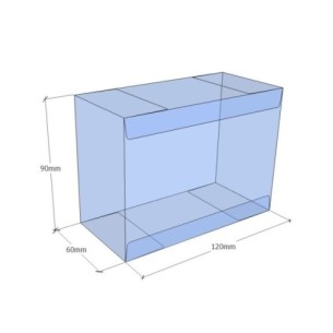 Caixa transparent plegable 90x120x60 mm - Pack 500 unit.