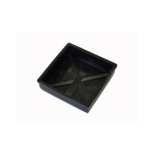 Tapón para blister tubular de base cuadrada 85x85 mm color negro - Pack 500 uds.