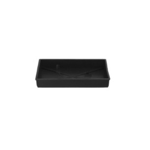 Tap per a blister tubular de base rectangular 85x25 mm color negre - Pack 500 unit.