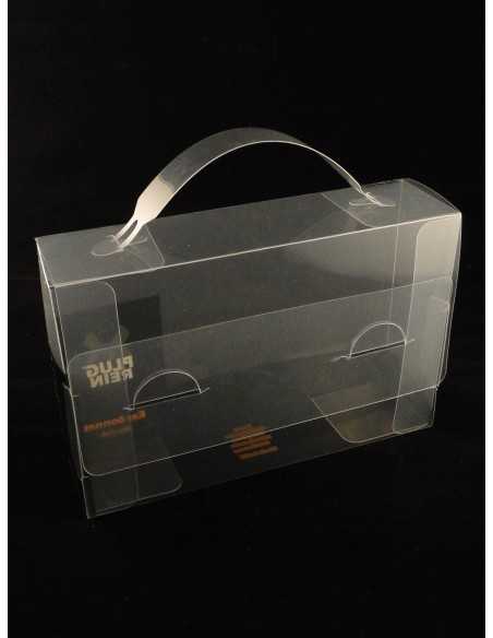 Caja de plastico transparente tipo maletín modelo 3