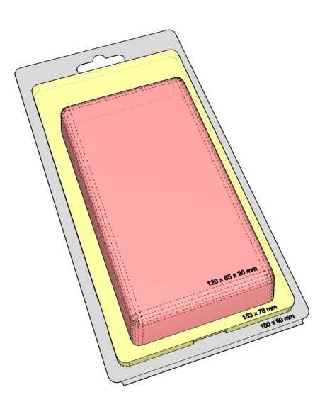 Blister autocierre 120x65x20 mm - Pack 300 uds.