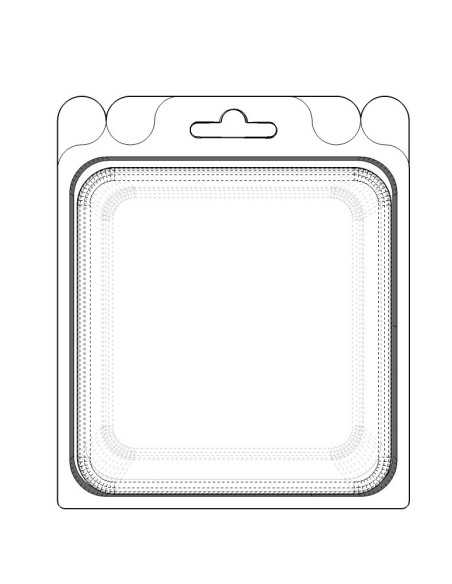 Blister amb autotancament 125x125x90 mm - Pack 160 unit.