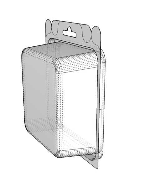 Blister amb autotancament 125x125x60 mm - Pack 225 unit.