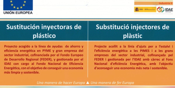 Sustitución de dos inyectoras de plástico