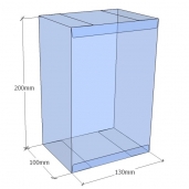 Caja transparente plegable 200x130x100 mm