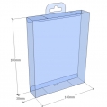 Caja transparente plegable 180x140x30 mm