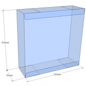 Caja transparente plegable 150x150x50 mm